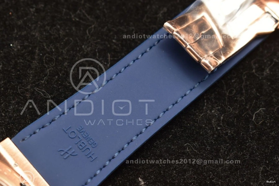 Diamond Classic Strap Best Fusion on Blue Dial Blue with Edition SS HBF Bezel Gummy 1:1 A2892 45mm 1203